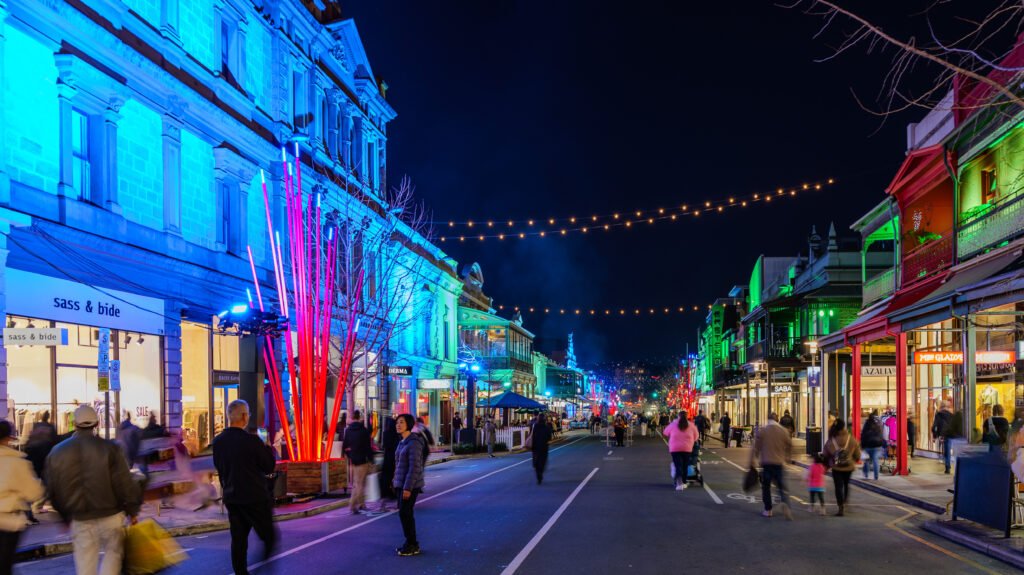 Rundle st Illuminate, SA. Poster prints. Photos for sale, printed and delivered.