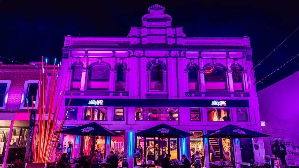 Rundle st Illuminate pink, Adelaide, SA.  Poster prints. Photos for sale, printed and delivered.