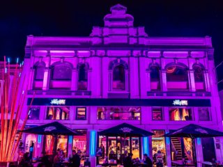 Rundle st Illuminate pink, Adelaide, SA.  Poster prints. Photos for sale, printed and delivered.