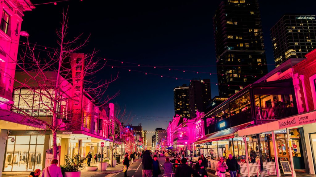 Rundle st Illuminate 2024, SA. Poster prints. Photos for sale, printed and delivered.